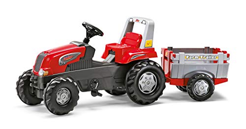 rolly-toys-rollyjunior-rt-trettraktor-mit-anh-nger-rot-schwarz image 4
