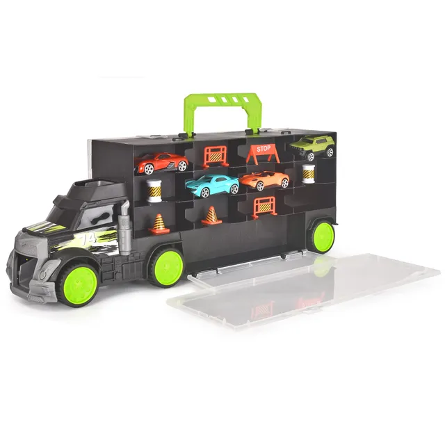dickie-toys-go-real-carry-store-transporter-lkw-f-r-28-autos-inkl-4-autos image 1