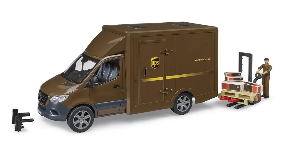 bruder-profi-mb-sprinter-ups-transporter-mit-fahrer-zubeh-r image 1