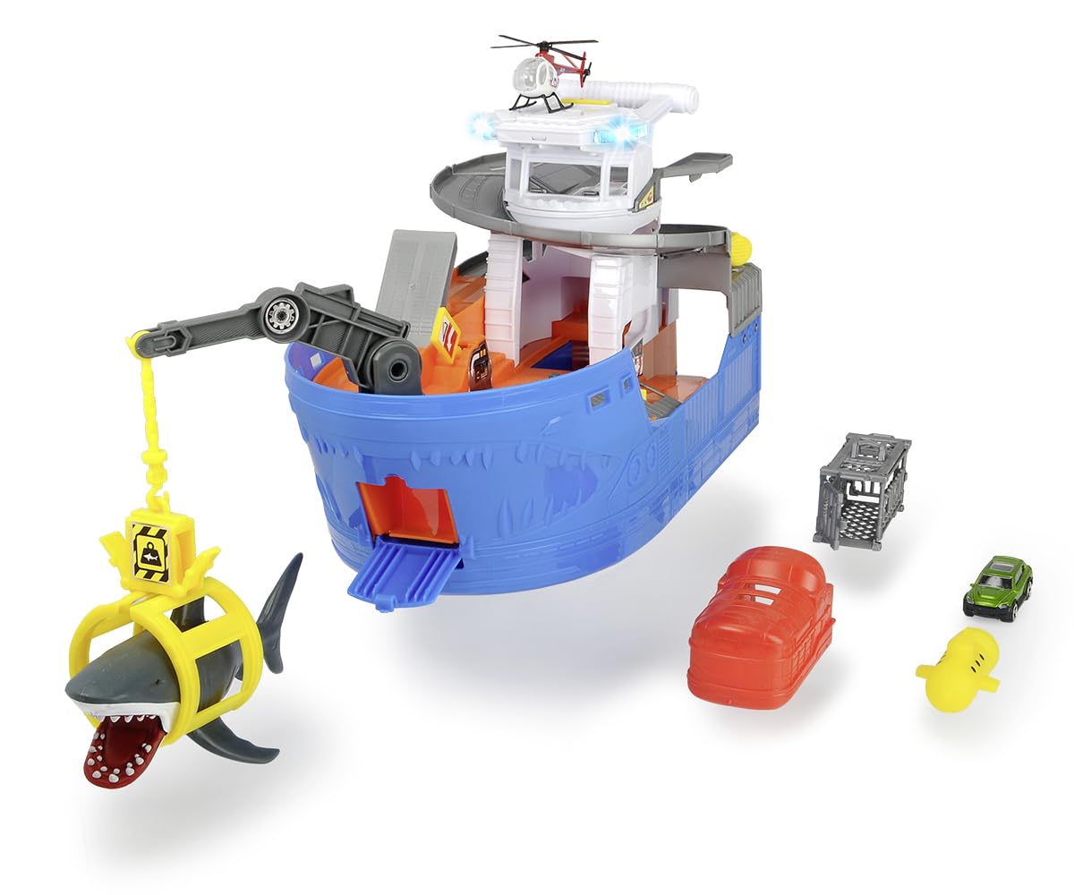 dickie-go-action-shark-attack-spielzeugboot-mit-hai-41-cm image 4