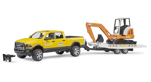 bruder-profi-02546-ram-rental-service-pickup-mit-minibagger image 8
