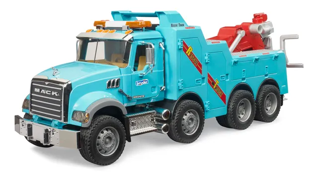 bruder-profi-02831-mack-granite-abschlepp-lkw-light-sound image 1